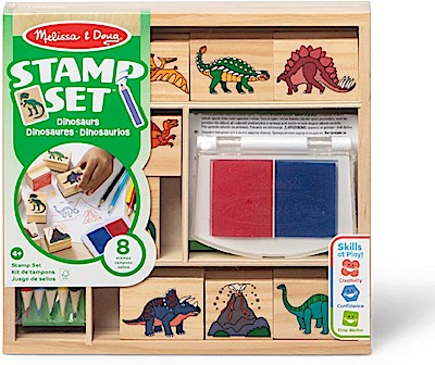 Melissa & Doug: Dinosaurier-Holzstempelset