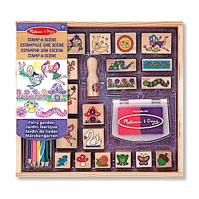 Melissa & Doug: Feengarten-Holzstempelset