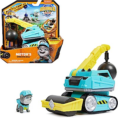 Rubble & Crew - Abrissbirnen-Baufahrzeug mit Motor-Figur