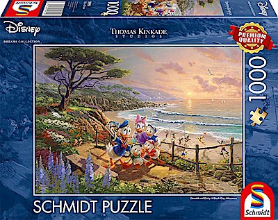 Puzzle - Disney: Donald & Daisy am Strand (1000 Teile)