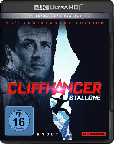 Cliffhanger (UHD) 25th Anniversary Ed. Min: 112/DS/WS  4K Ultra, uncut