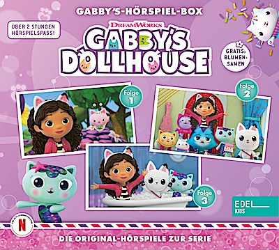 Gabby´s Dollhouse F.1-3 - Hörspiel-Box m.Blumentütchen