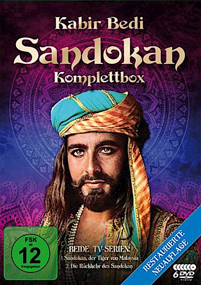 Sandokan - Komplettbox (DVD) Restored Version  Tiger von Malaysia & Rückkehr des Sandokan, 6Disc