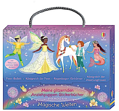Meine glitzernden Anziehpuppen-Stickerbücher mini: Magische
