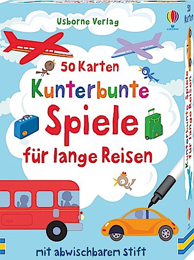 50 Karten: Kunterbunte Spiele für lange Reisen