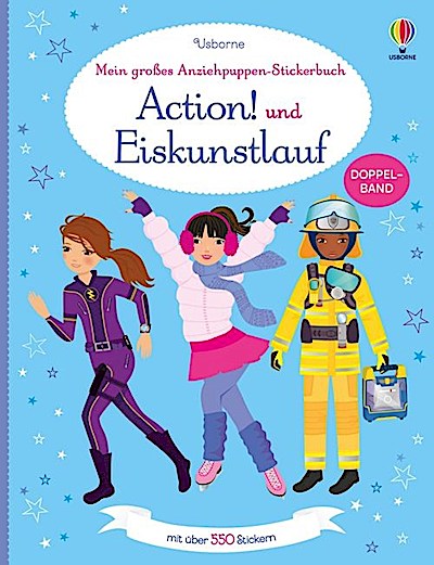 Mein großes Anziehpuppen-Stickerbuch: Action!& Eiskunstllauf