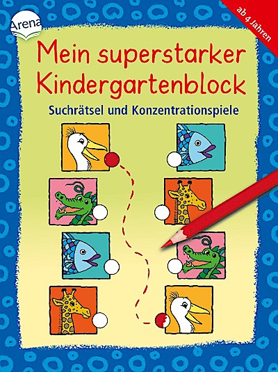 Mein superstarker KiGa-Block: Suchrätsel u.Konzentrationssp.