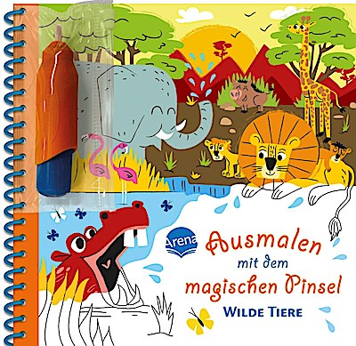 Ausmalen mit dem magischen Pinsel - Wilde Tiere