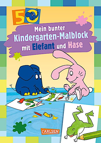 Mein bunter Kindergarten-Malblock mit Elefant ...