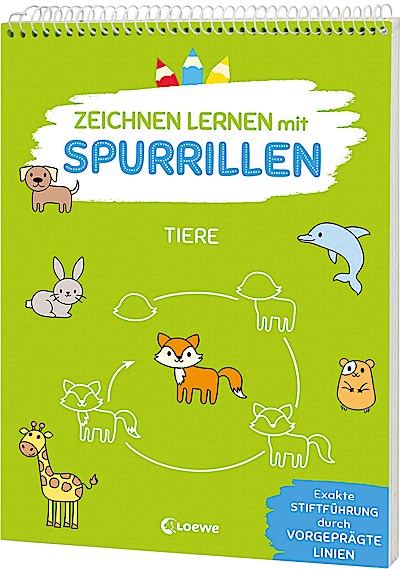 Zeichnen lernen mit Spurrillen - Tiere