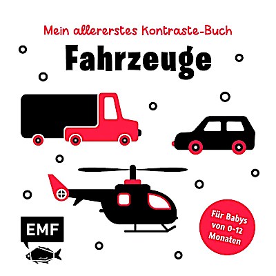 Kontrastbuch für Babys: Fahrzeuge