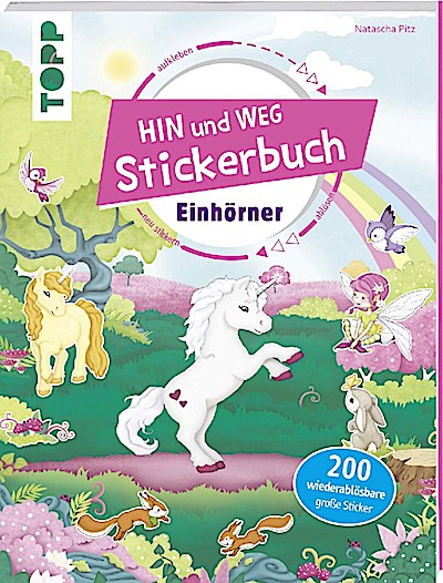Das Hin und weg Stickerbuch - Einhörner