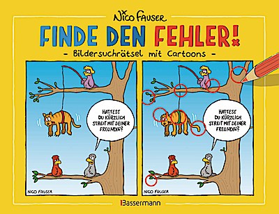 Finde den Fehler - Bildersuchrätsel mit Cartoons