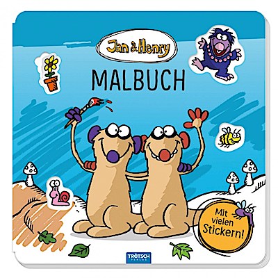 Jan & Henry - Malbuch mit Stickern